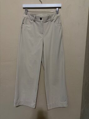 Lululemon Ivory City Sleek 5 PKt Wide Leg Pants. Like New! Worn Once! 7/8 length